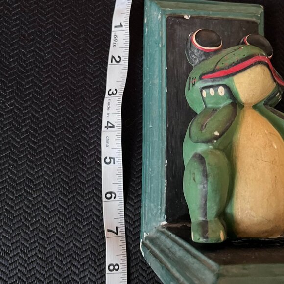(VHD) Vintage Native Wood Frog Book Ends.Handcrafted - Picture 5 of 7